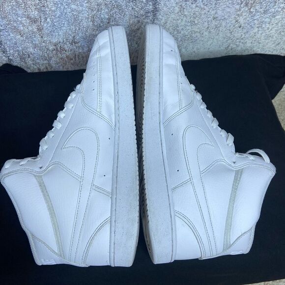 Nike Triple White Court Vision Shoes Mid Men’s Size 12 - Picture 4 of 9